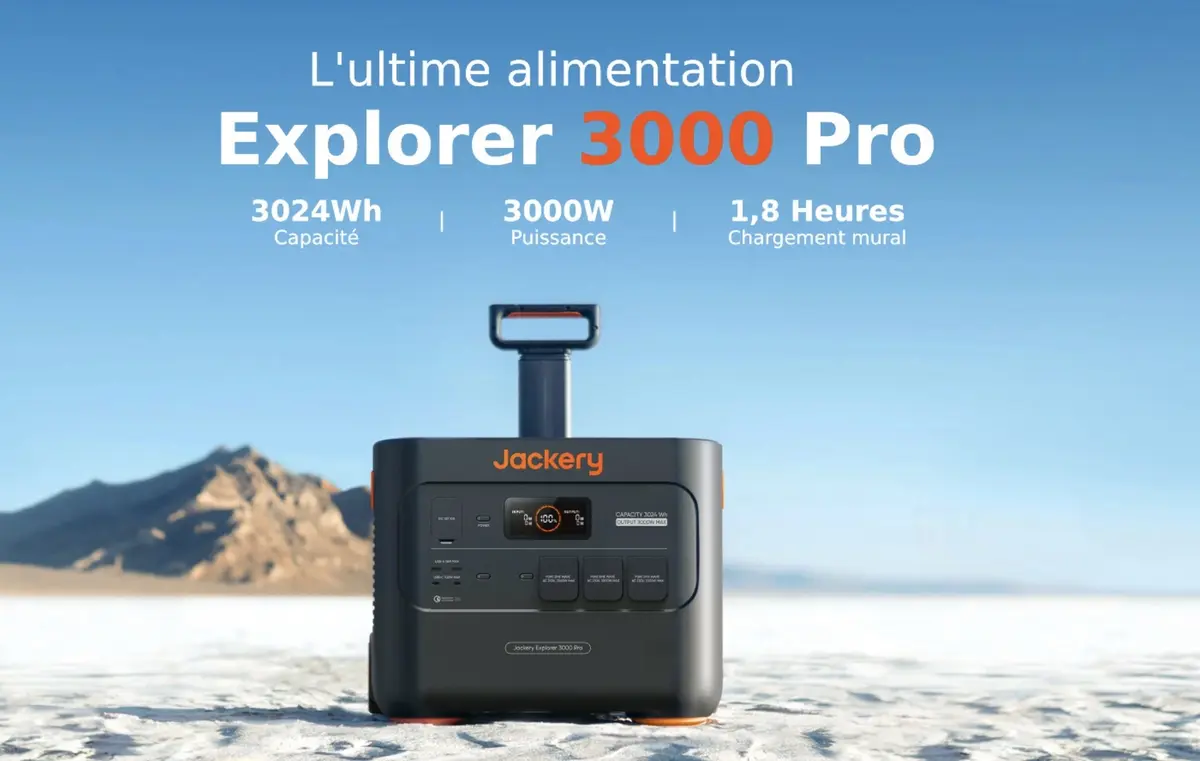 La batterie Jackery Explorer 3000 Pro veut concurrencer l'Ecoflow Delta Pro ! + code promo