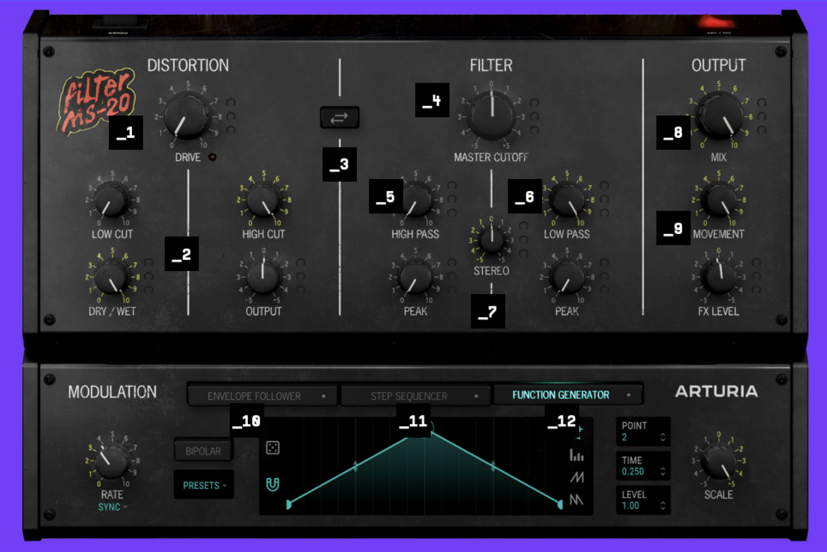 Le mythique filtre/distorsion MS-20 d'Arturia à 99€ est gratuit jusqu'au 2 janvier (foncez !)