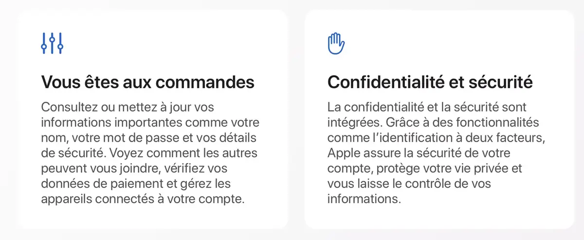 Apple simplifie sa page web pour "gérer son identifiant Apple" (et autres informations de sécurité)