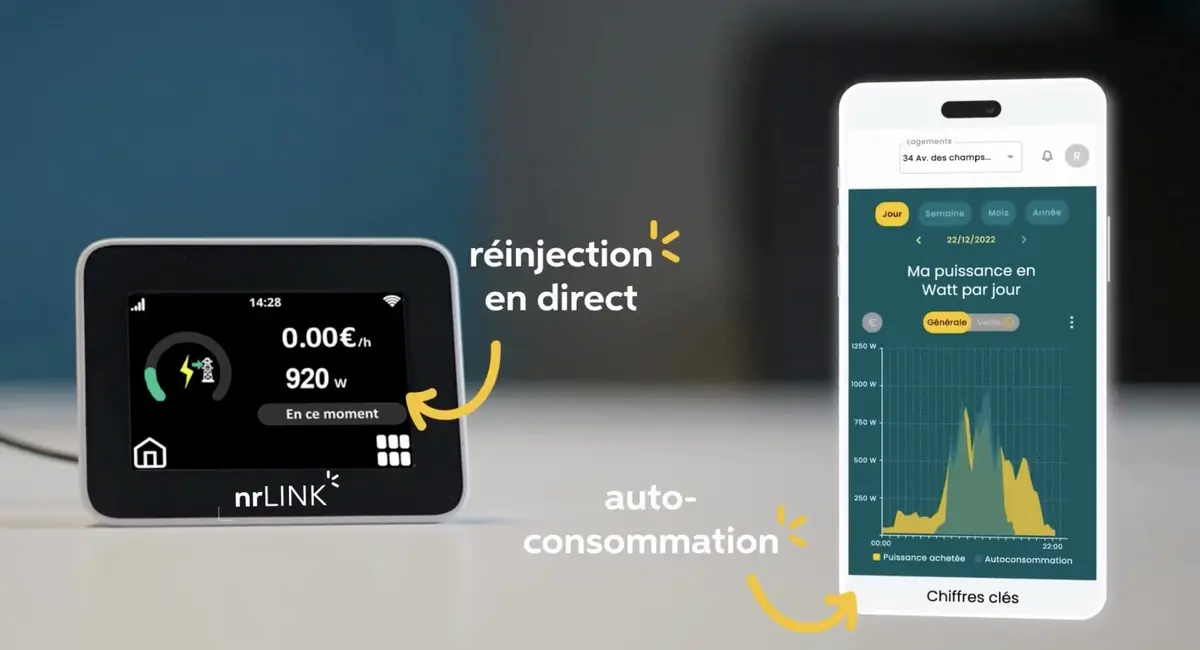 nrLINK affiche la conso électrique instantanée pour réduire ses dépenses (dès 59€ + code promo)