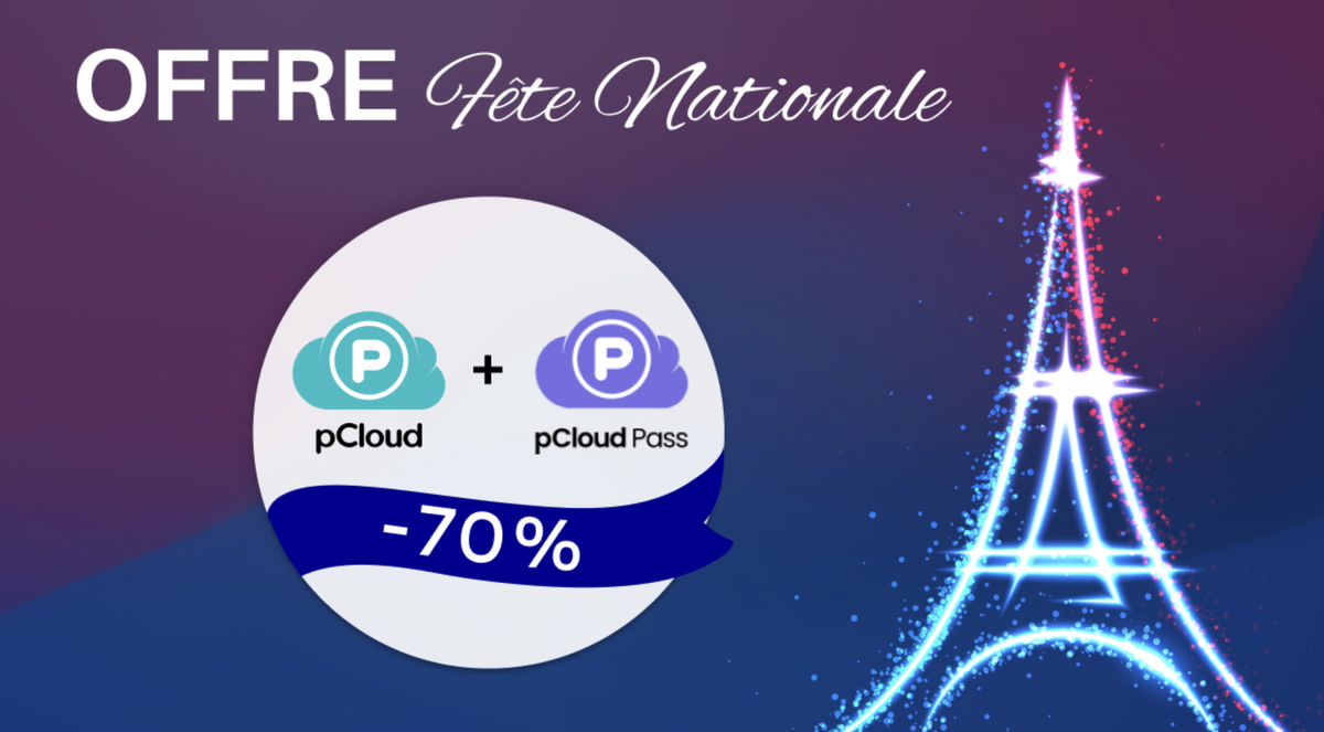 pCloud : -70% sur les offres Cloud + pCloud Pass offert pour la fête nationale !