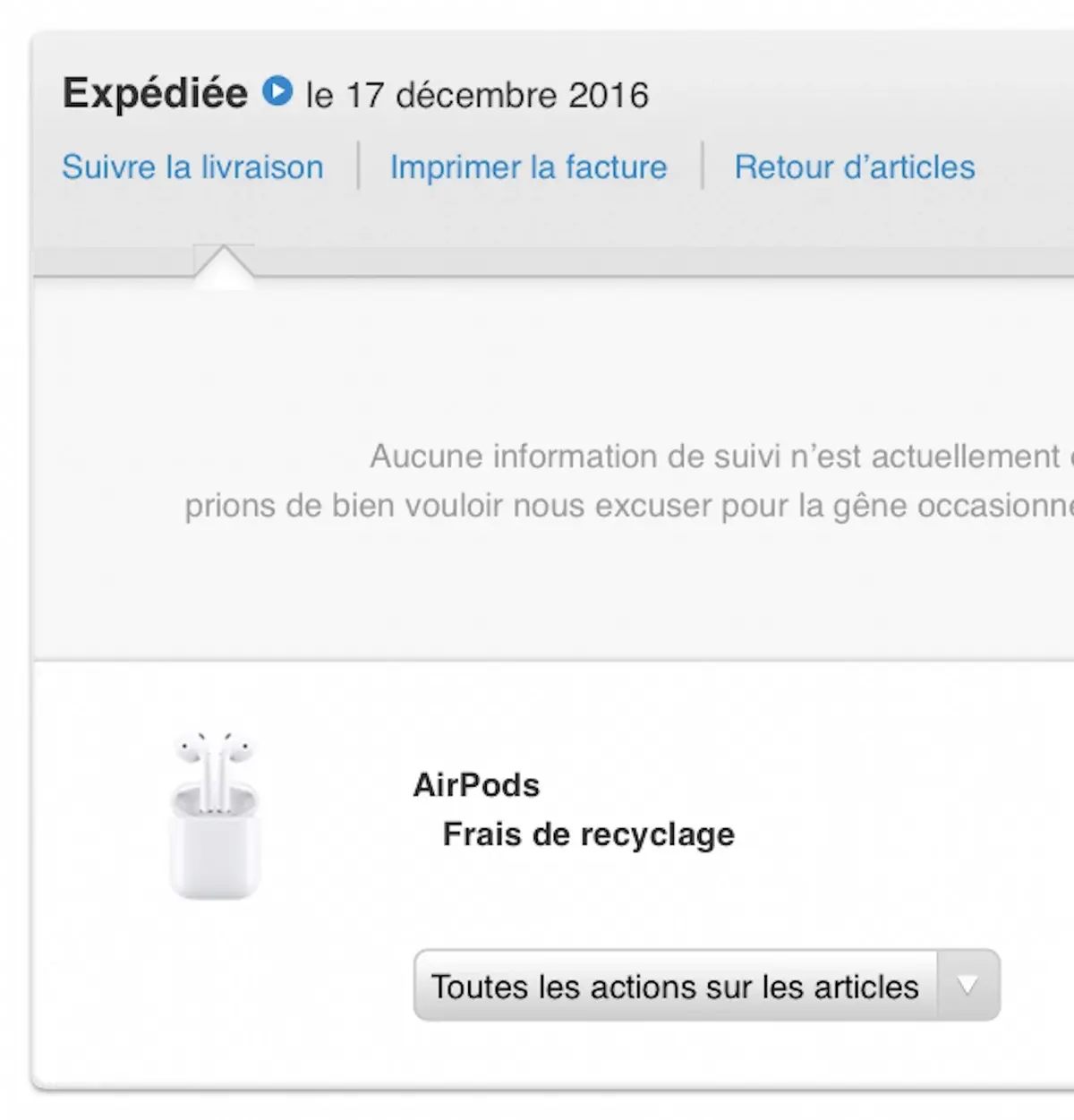 Les AirPods sont expédiés !