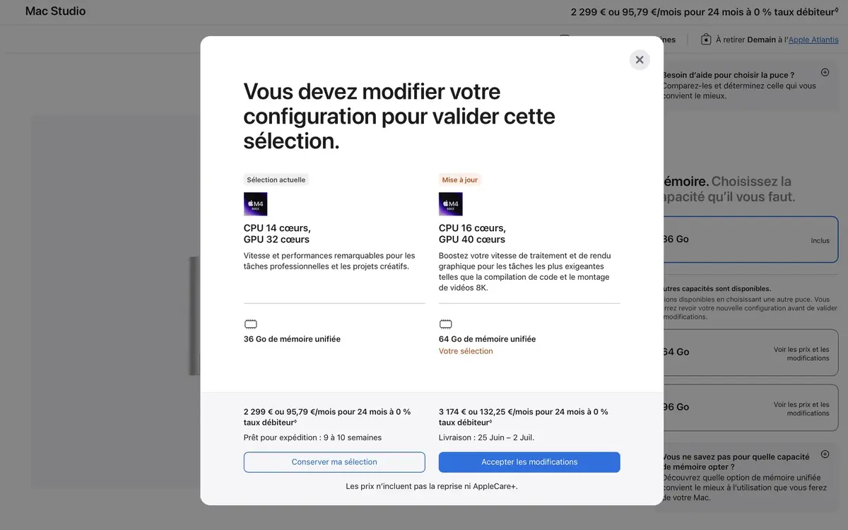 P&eacute;nurie de RAM&nbsp;: Apple retire encore plusieurs configurations de Mac mini et Mac Studio