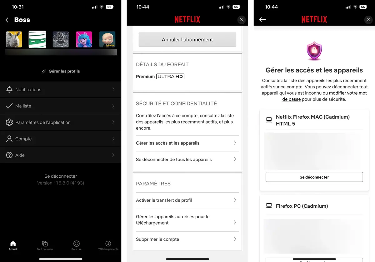 Netflix propose des paramètres pour traquer les connexions oubliées