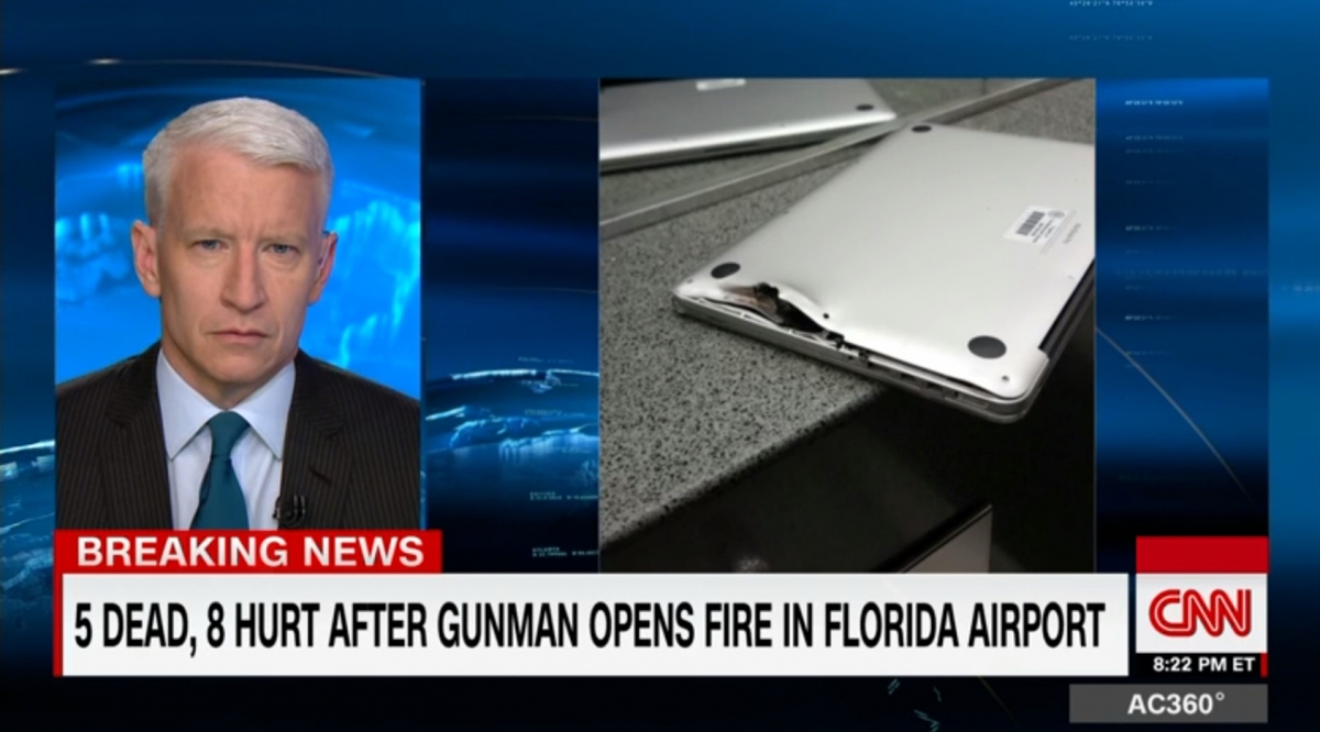 L'image du jour : un MacBook Pro sauve un homme durant la fusillade de Fort Lauderdale