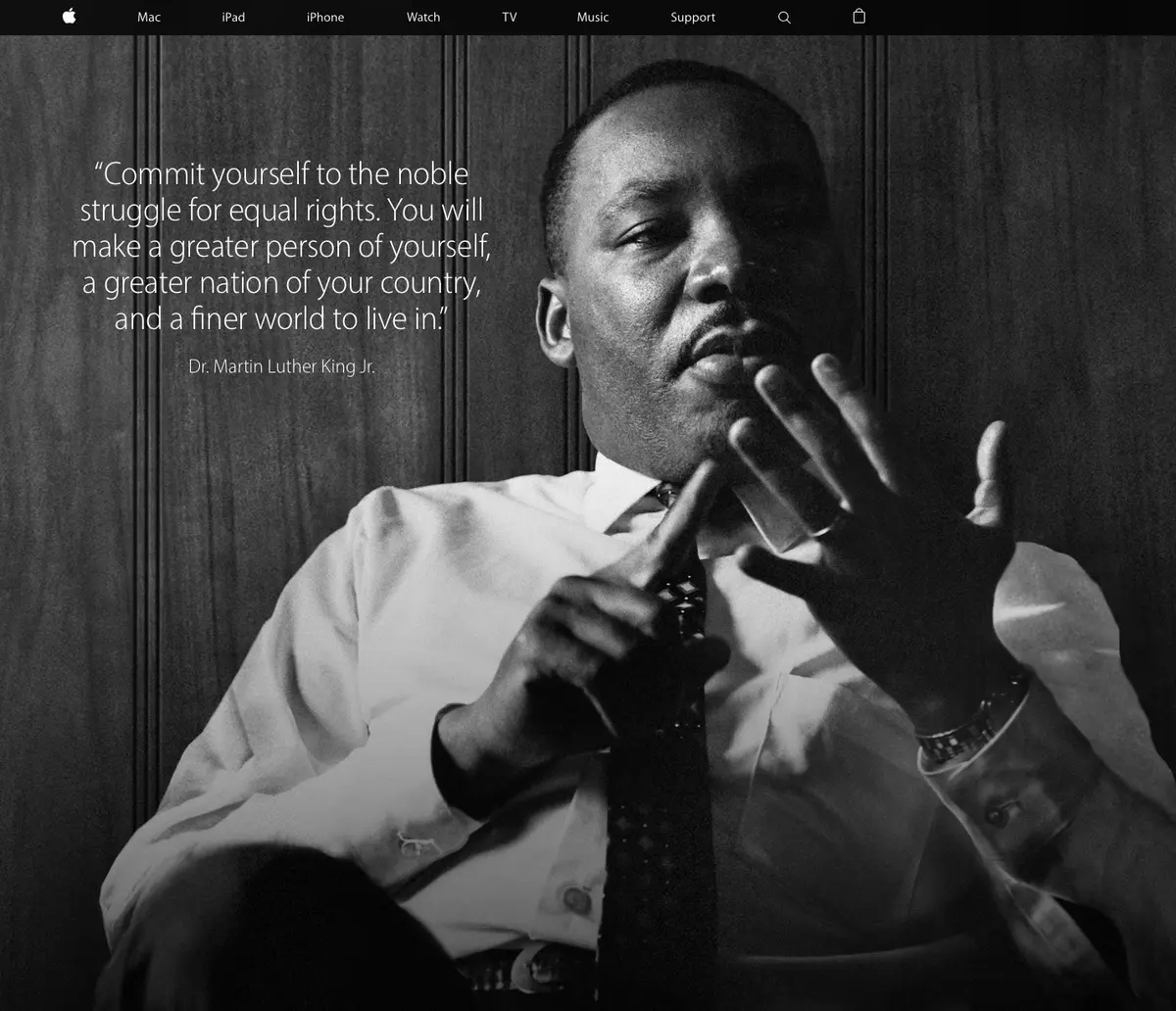 L'image du jour : Apple honore la mémoire de Martin Luther King