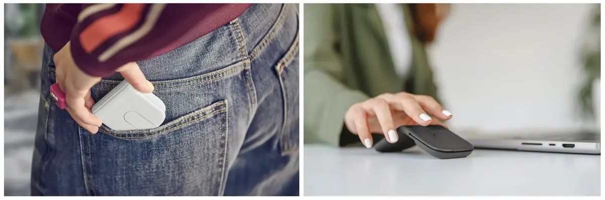 A d&eacute;faut d'iPhone Fold, Logitech lance une souris pliable, parfaite pour travailler partout