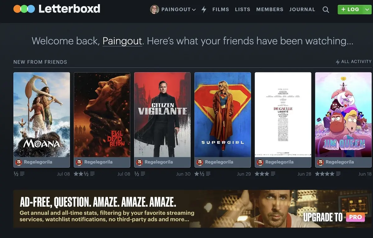 Letterboxd est &agrave; vendre pour 250 millions