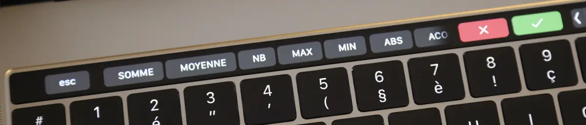 Touch Bar dans Office 2016 : une intégration basique mais efficace (photos)