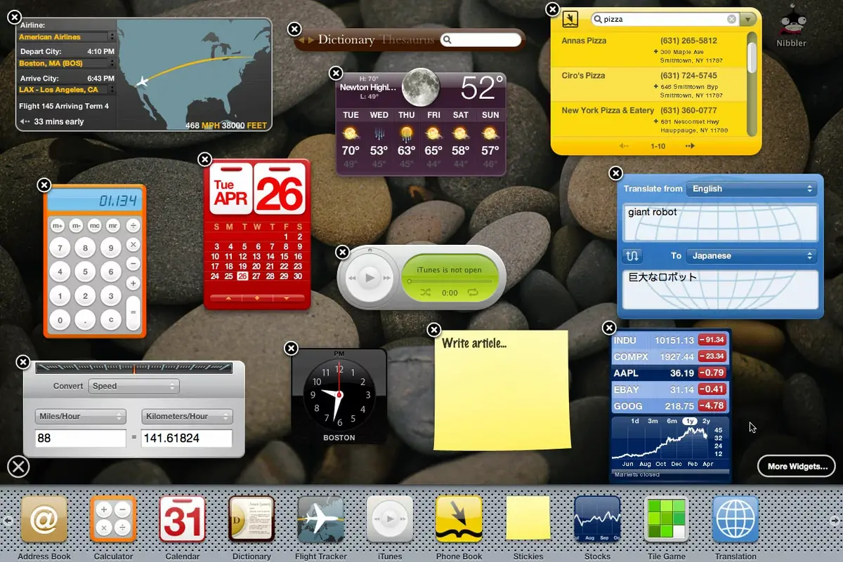 La fin des "Widgets" et de Dashboard avec Mac OS X 10.9 ?