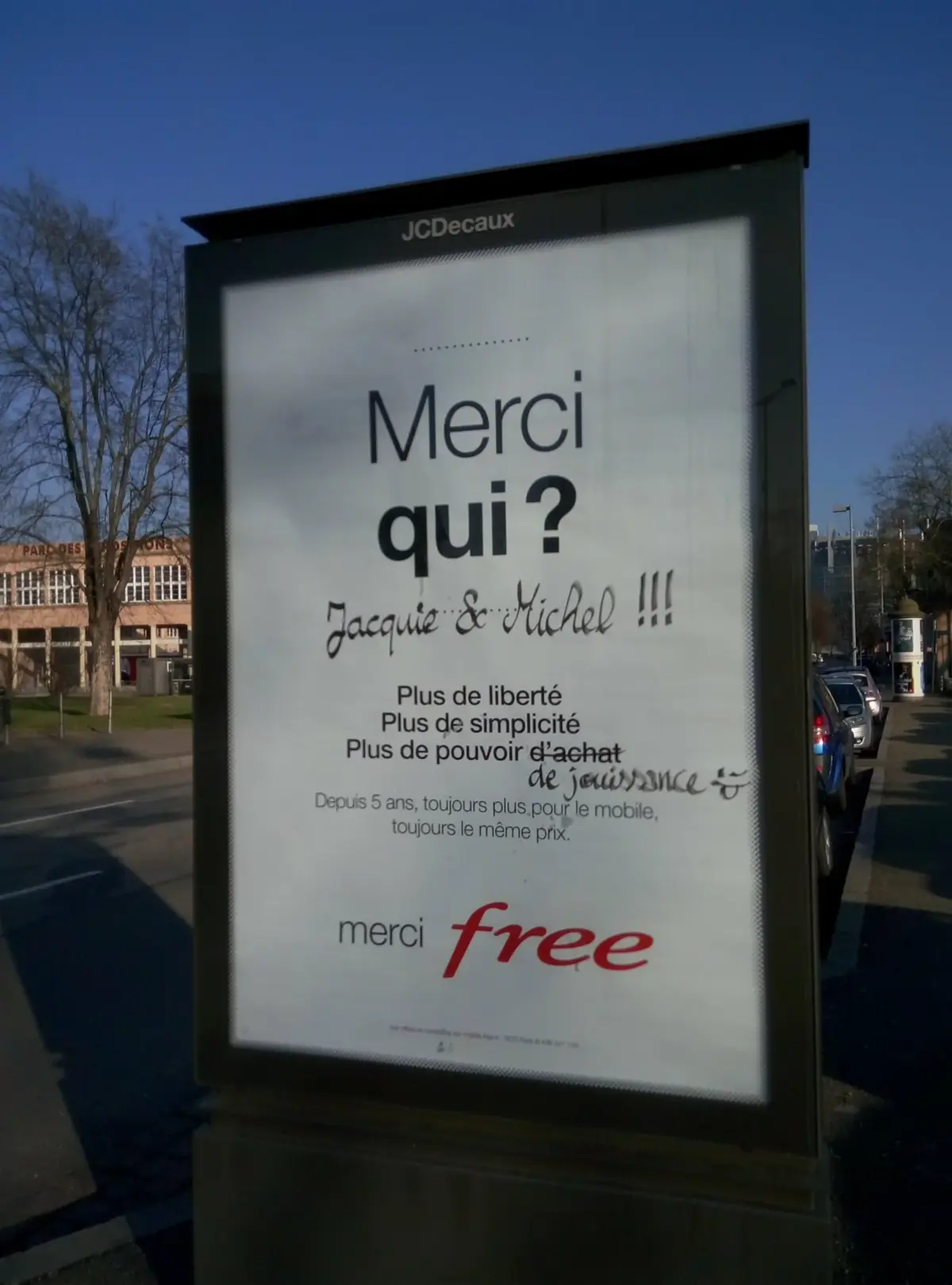 L'image du jour : quand Free "pique" le slogan de "Jacquie et Michel"