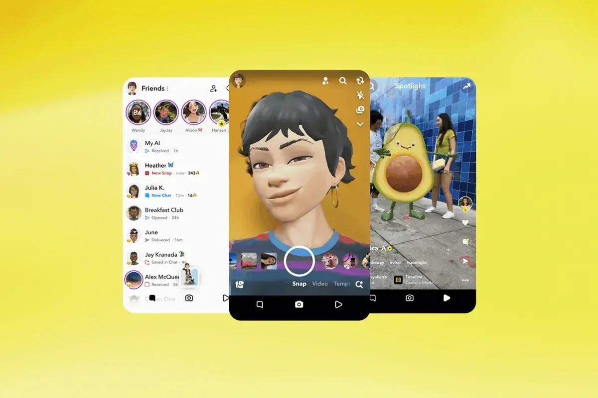 La nouvelle interface de Snap