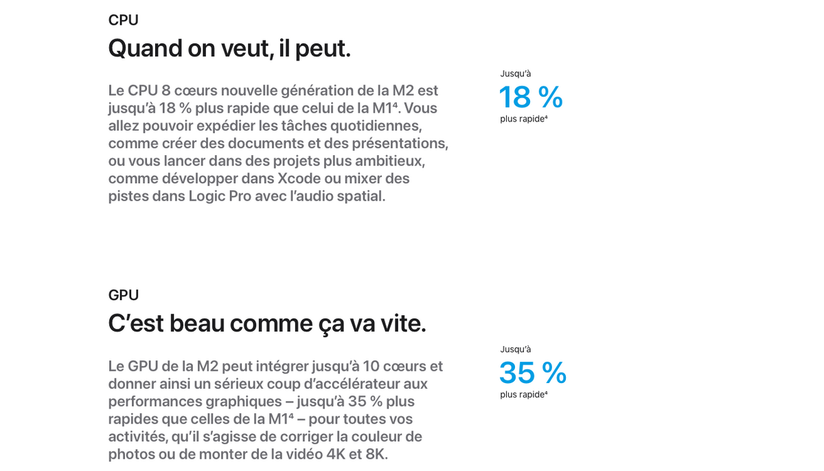 Apple M2 : un premier benchmark sous Geekbench valide les dires d'Apple
