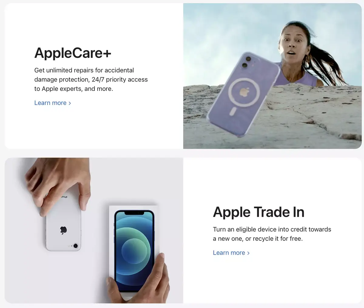 L’Assistance Apple mise sur la clarté et les grandes images pour son nouveau site web