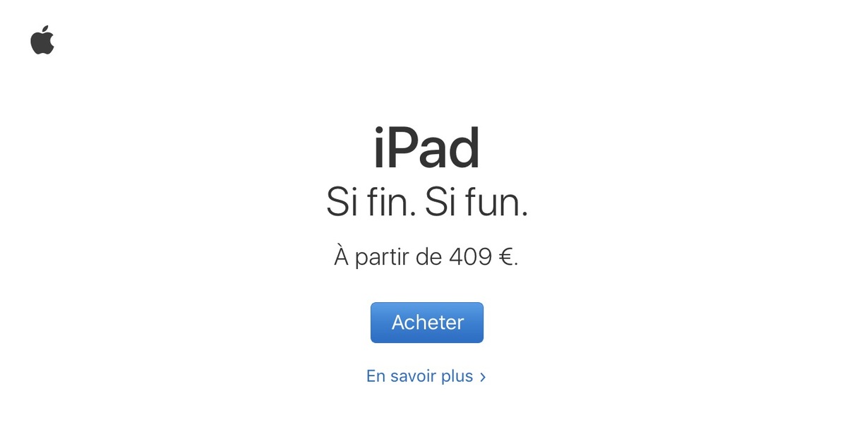 Pour Apple France, le nouvel iPad est "si fin"