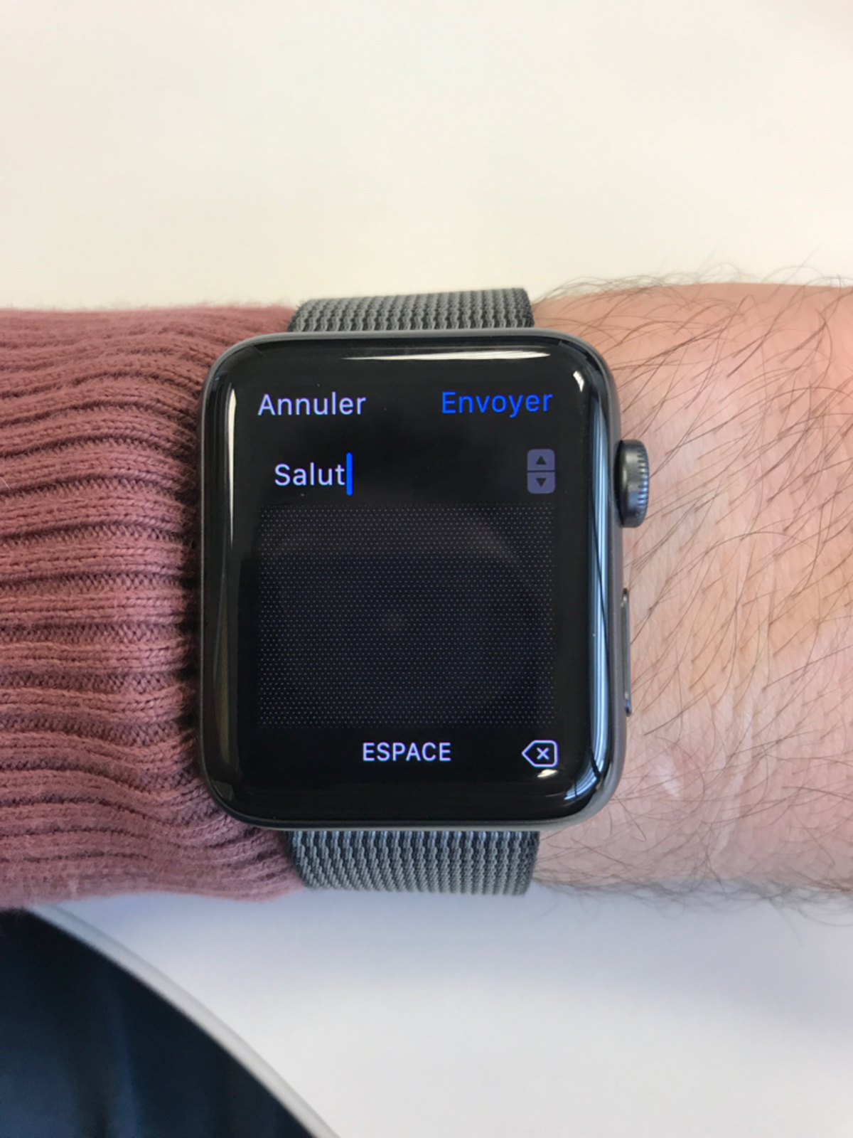watchOS 3.2 で Apple Watch でフランス語の手書き入力が可能に