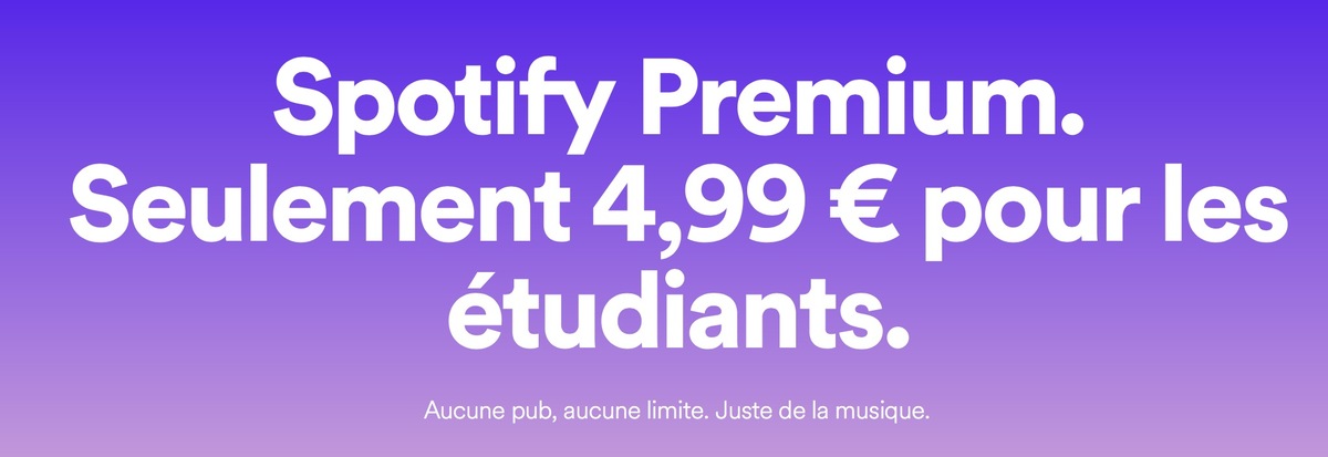 Spotify Premium passe à seulement 4,99 € pour les étudiants