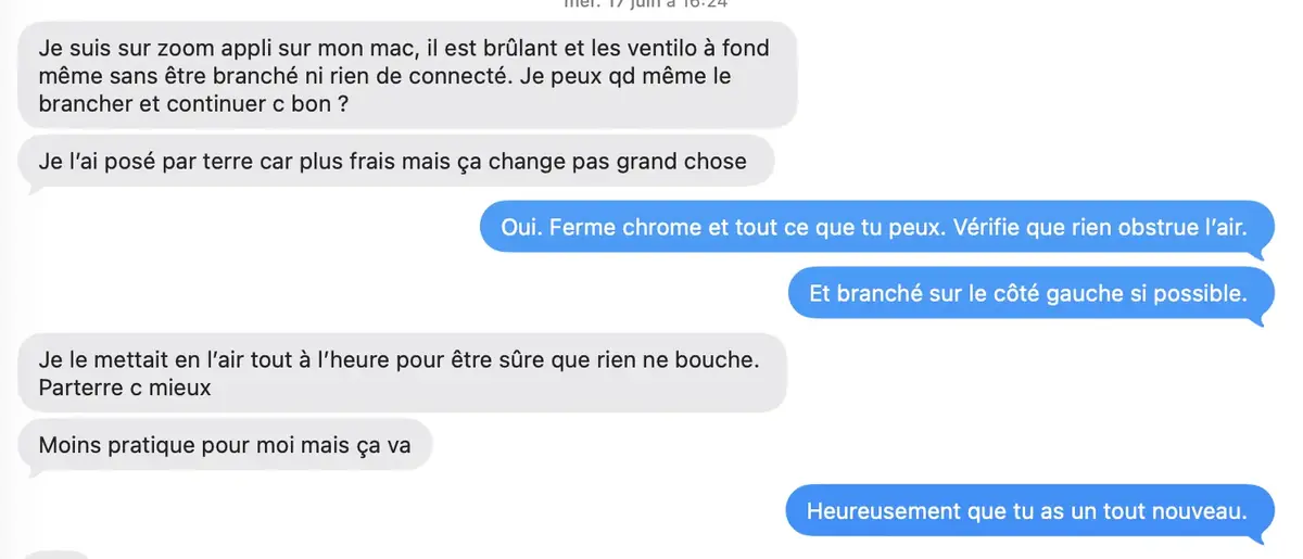 Extrait d'un &eacute;change avec ma compagne il y a quelques jours...