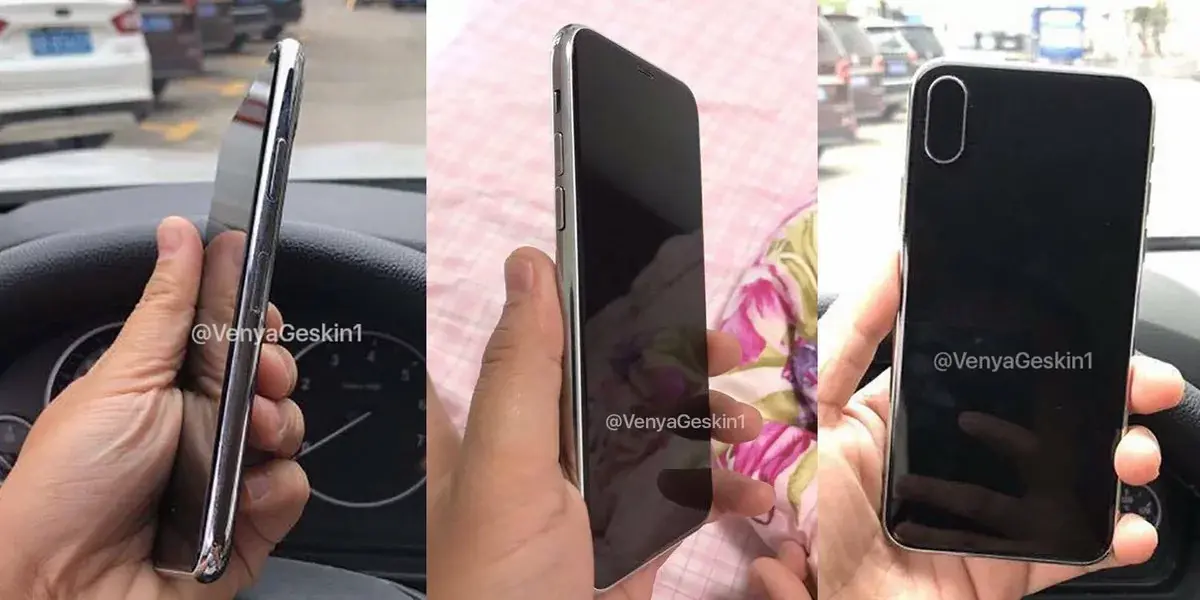 Photos : un iPhone 8 en verre et acier avec touch ID invisible et double capteur vertical