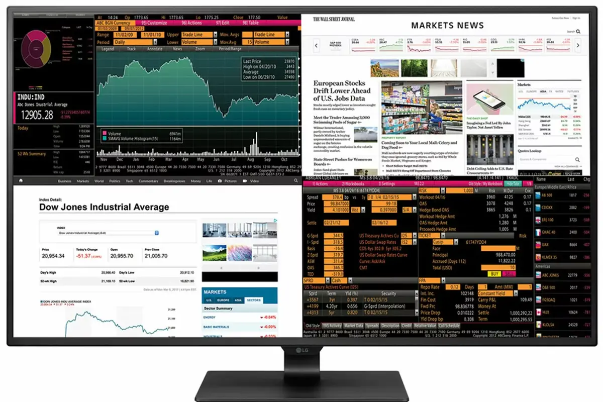 LG lance un écran 4k de 42,5" (qui rassemble 4 moniteurs) pour 679$ !