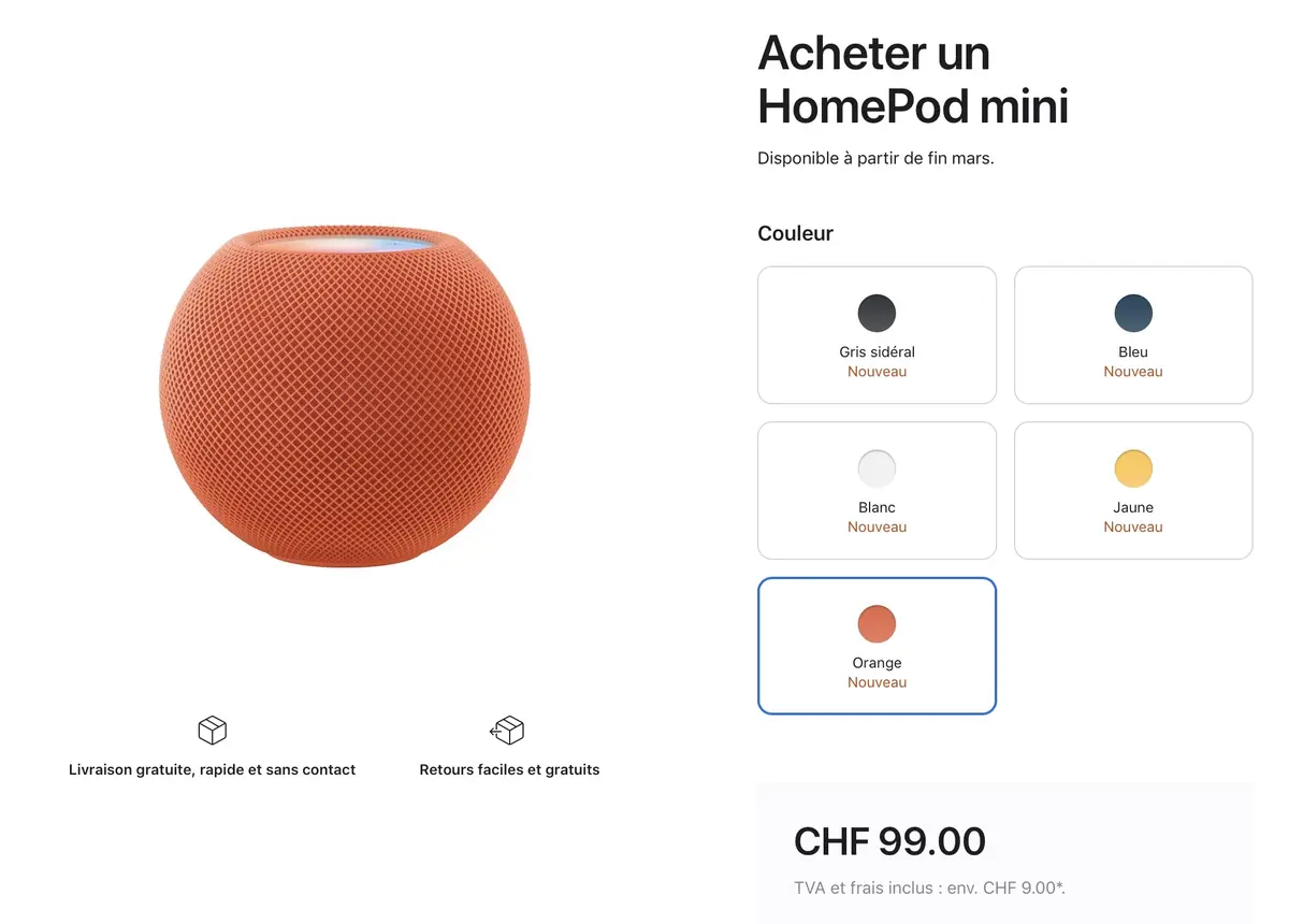 Le HomePod mini arrive enfin en Suisse et en Belgique