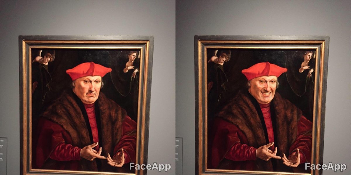 Insolite : des oeuvres d'art retrouvent la pêche grâce à FaceApp