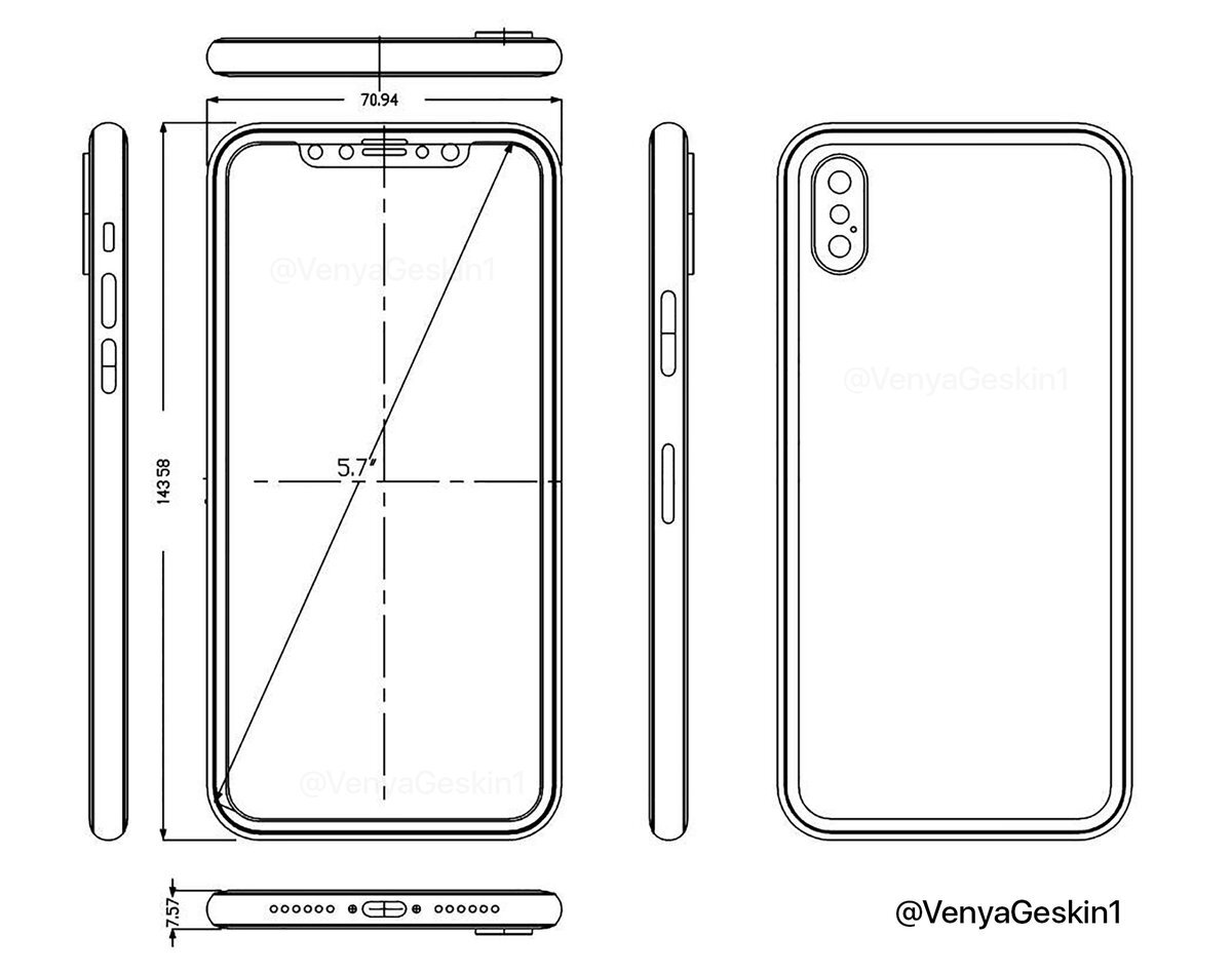 iPhone 8 : nouveaux schémas et prise en main d'une maquette