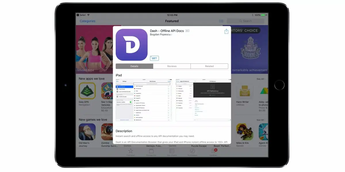 Dash fait son retour dans l'App Store iOS