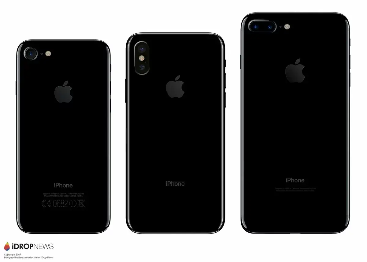 iPhone 8 : les maquettes comparées aux Galaxy S8 et à d'autres smartphones