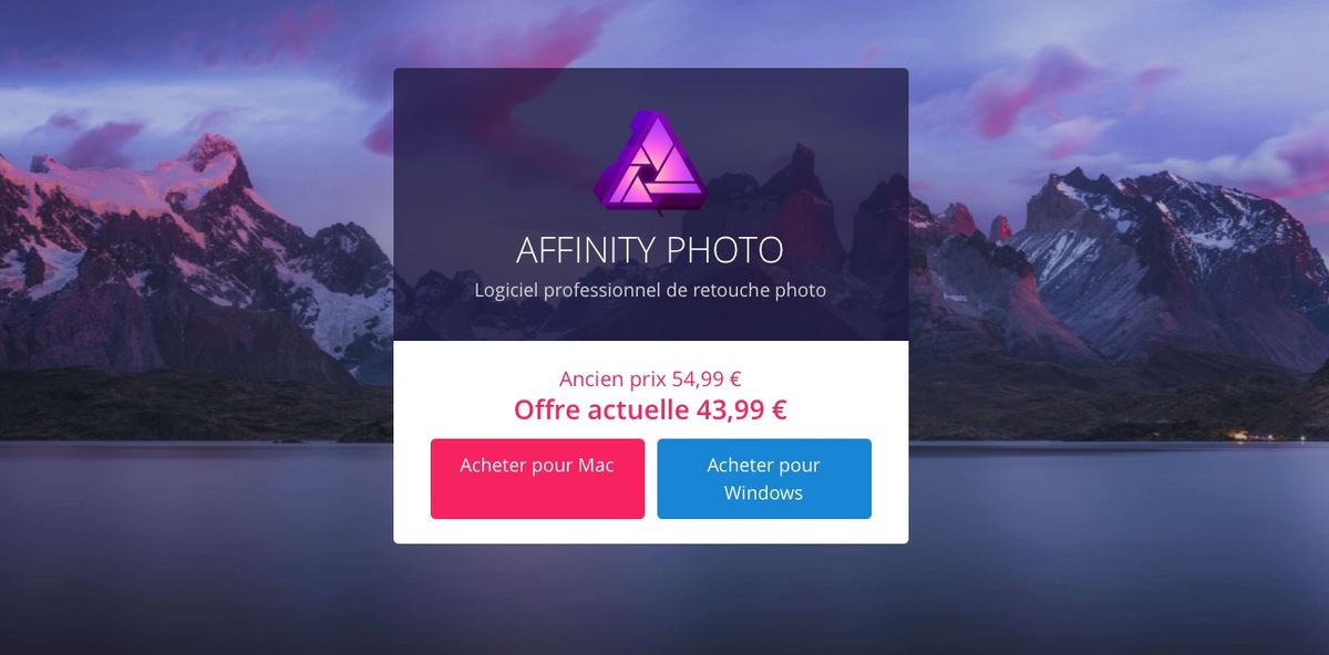 Affinity Designer et Affinity Photo sont en promo sur le Mac App Store