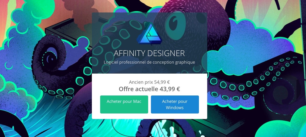 Affinity Designer et Affinity Photo sont en promo sur le Mac App Store