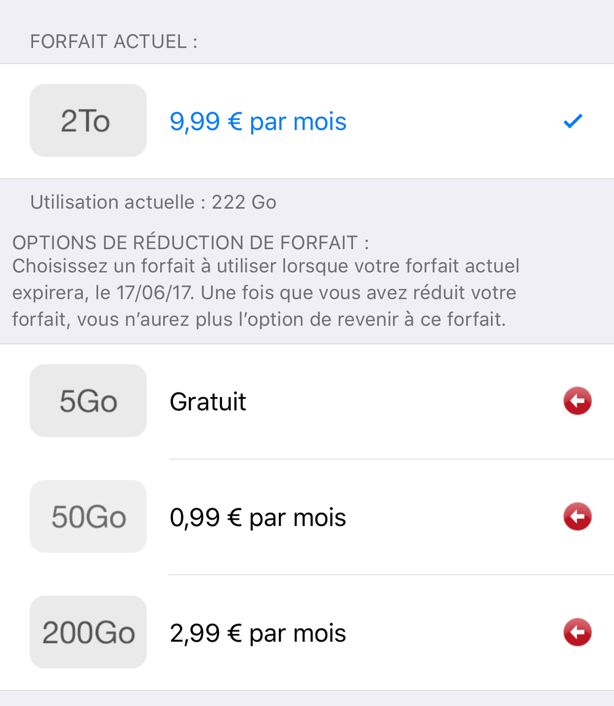 iCloud : disparition de l'option 1To et baisse de prix des 2To
