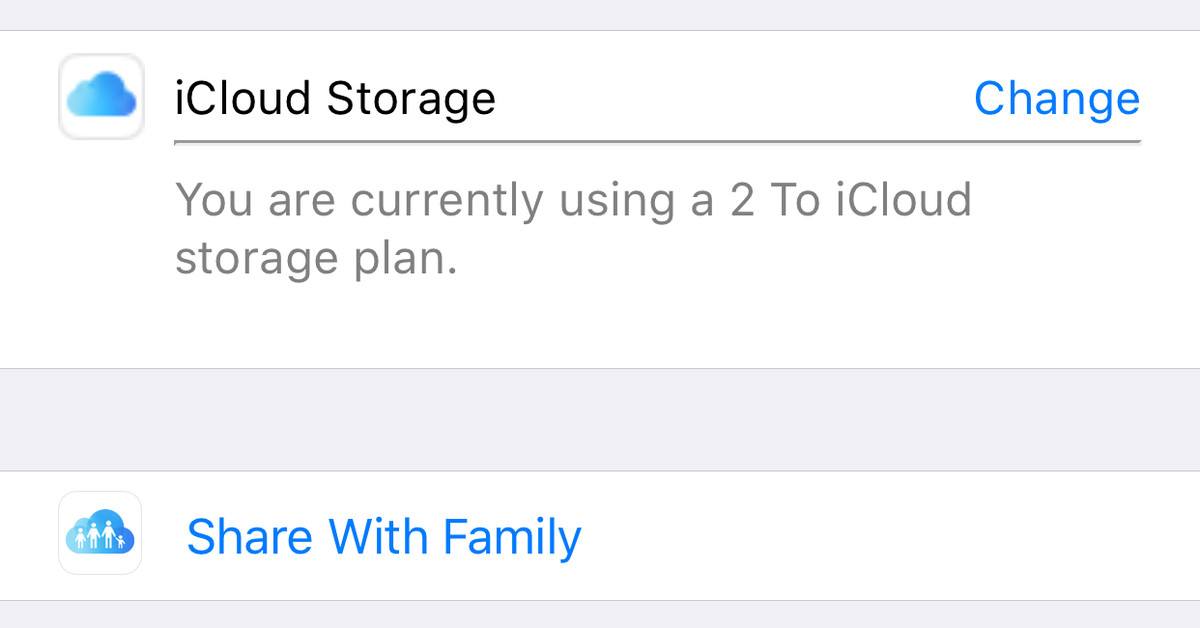 Les forfaits iCloud peuvent être partagés en famille