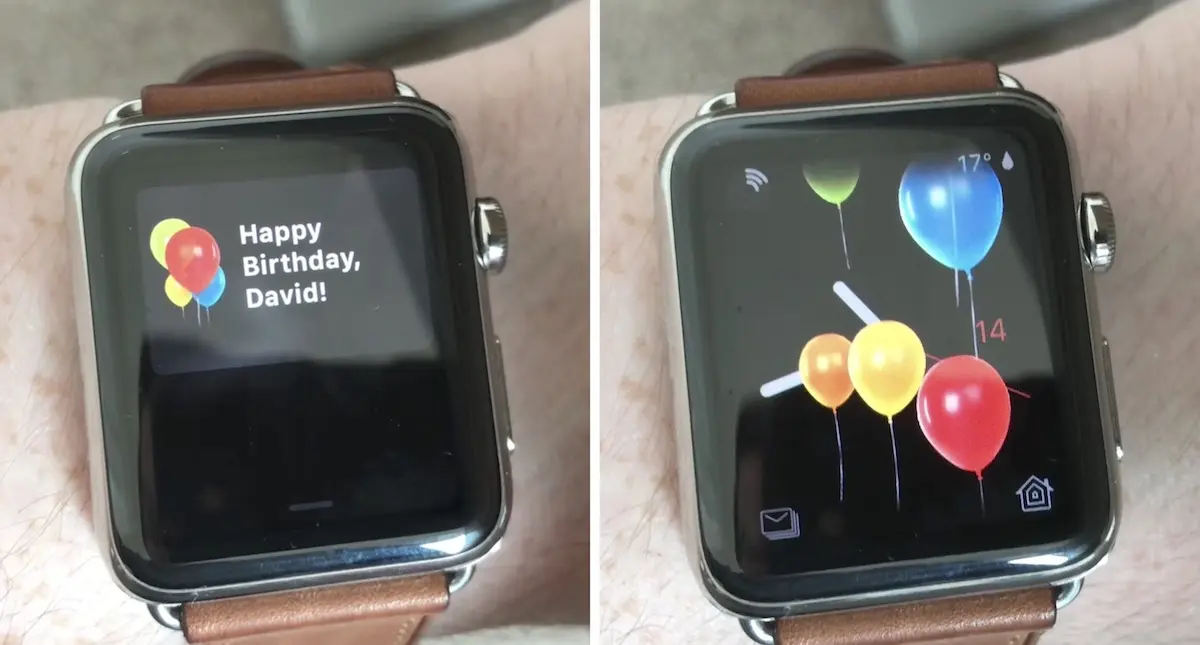 Insolite : watchOS 4 se rappelle de votre date d'anniversaire