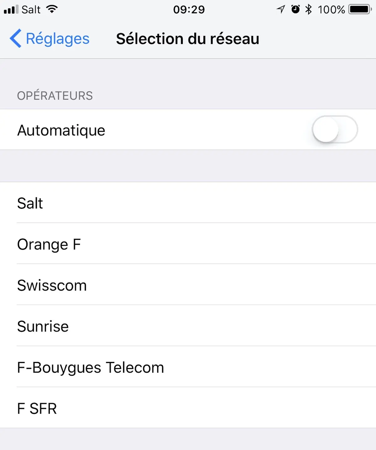 iOS 11 : la recherche manuelle d'opérateurs est bien plus rapide