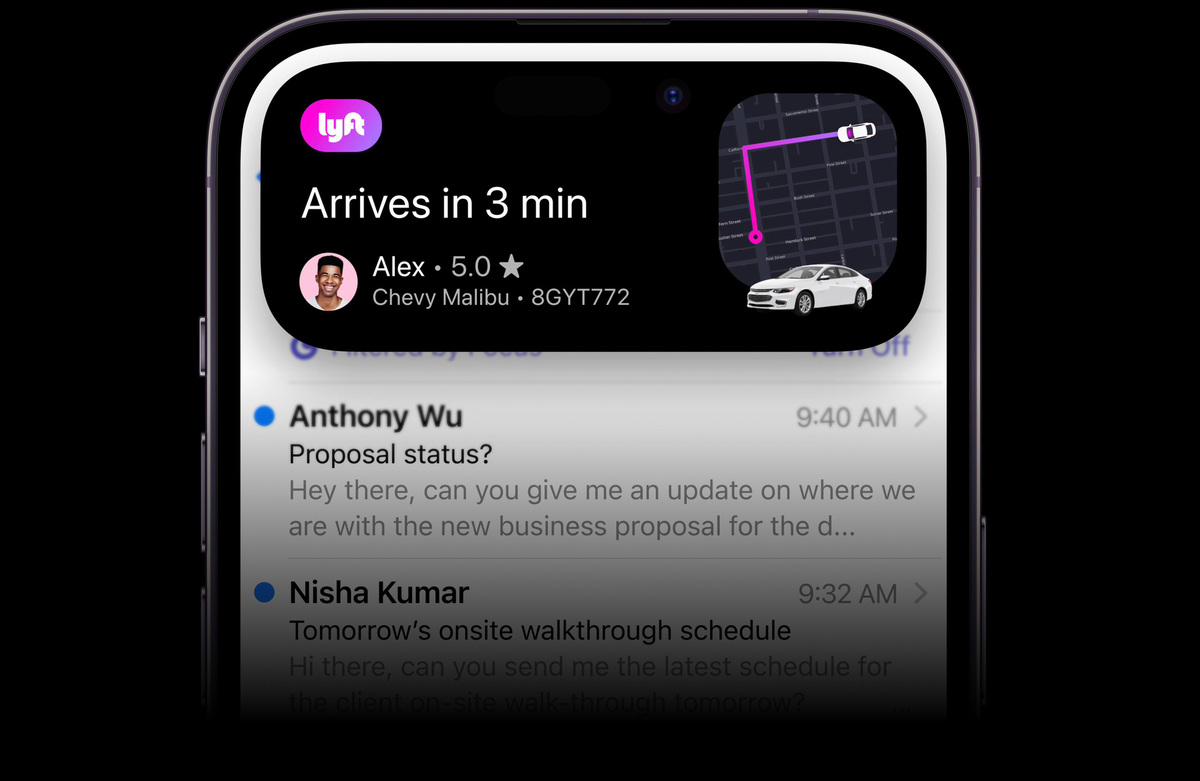 lyft live activities ios 16