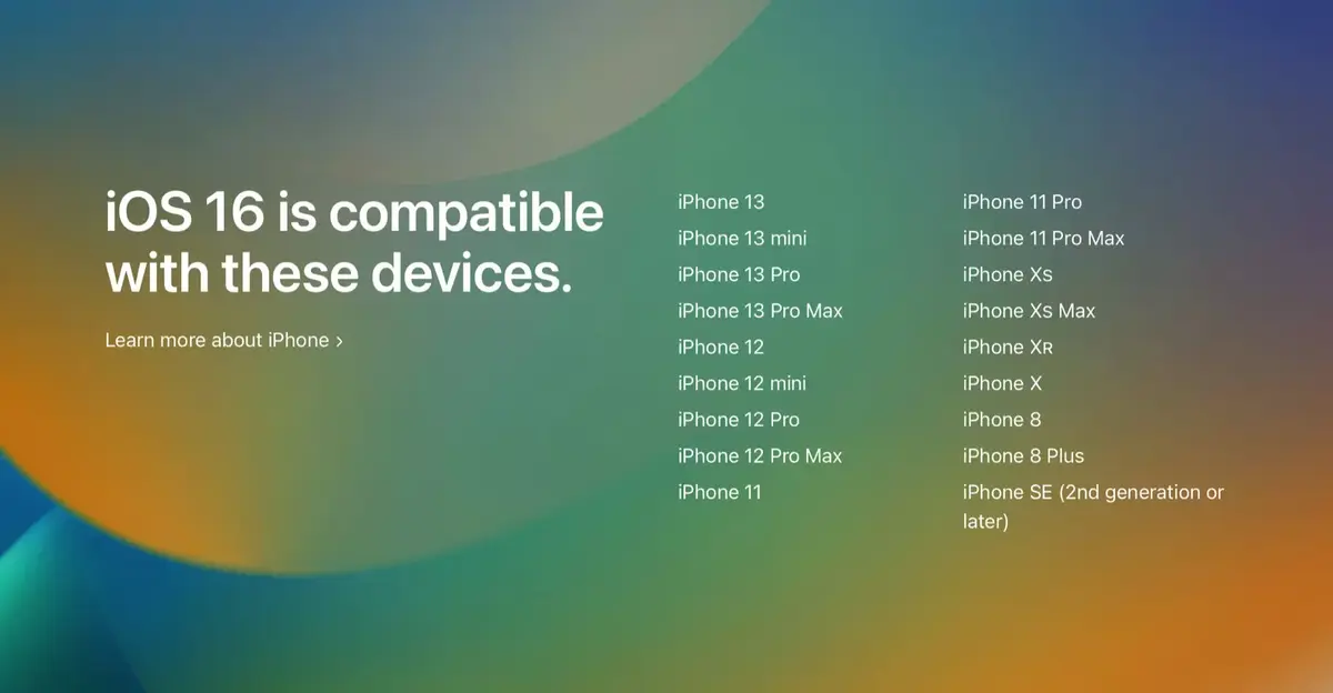 Pas d'iOS 16 pour les iPhone SE Gen1, 6s et 7 (iPad mini 4 et Air 2 pour iPadOS 16)