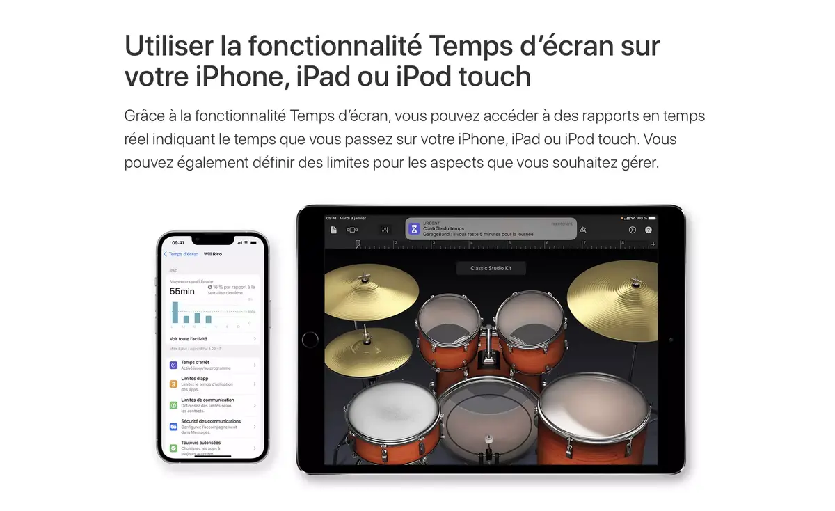 Son fils trouve une méthode pour contourner la limite de temps d'écran d'iOS 16