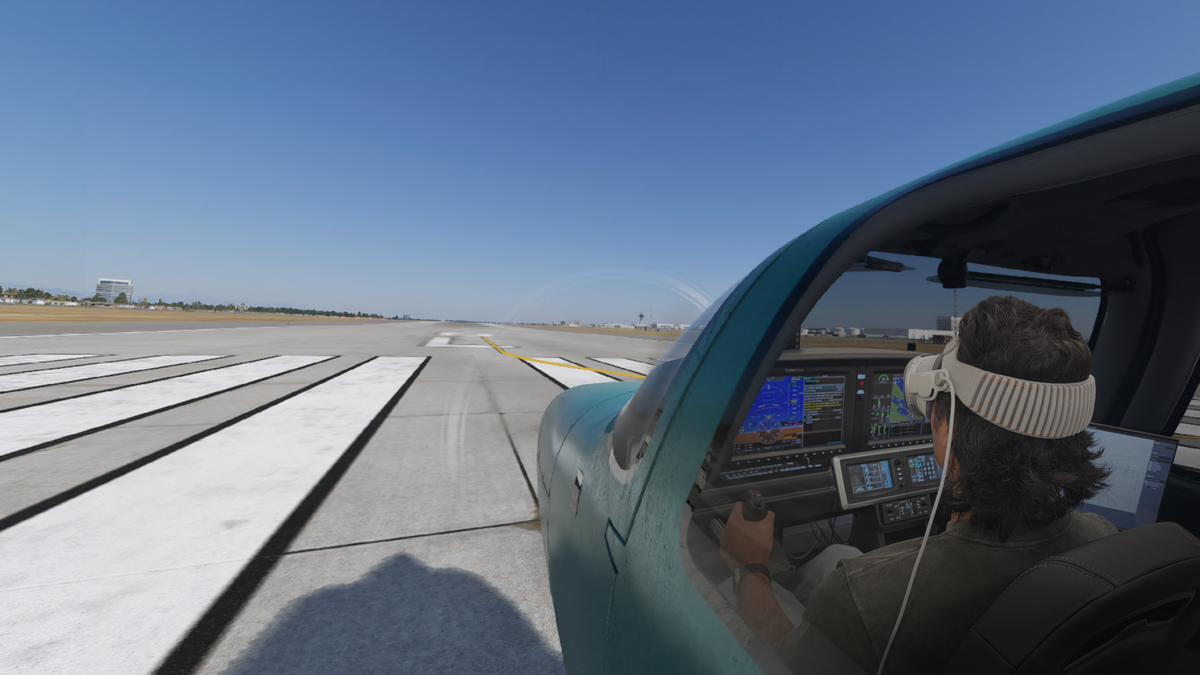 X-Plane 12 arrive sur l'Apple Vision Pro gr&acirc;ce &agrave; NVIDIA CloudXR