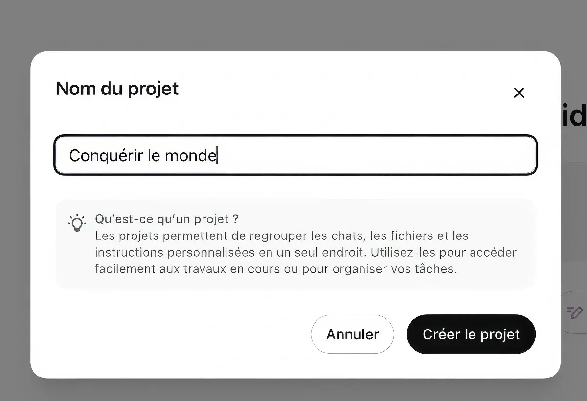 J'ai de grands projets