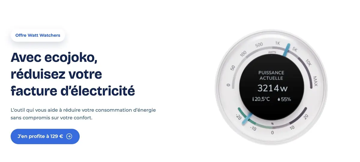 Bon plan &eacute;conomie d'&eacute;lectricit&eacute;&nbsp;: EcoJoko &agrave; 129&euro; au lieu de 199&euro; avec Watt Watchers