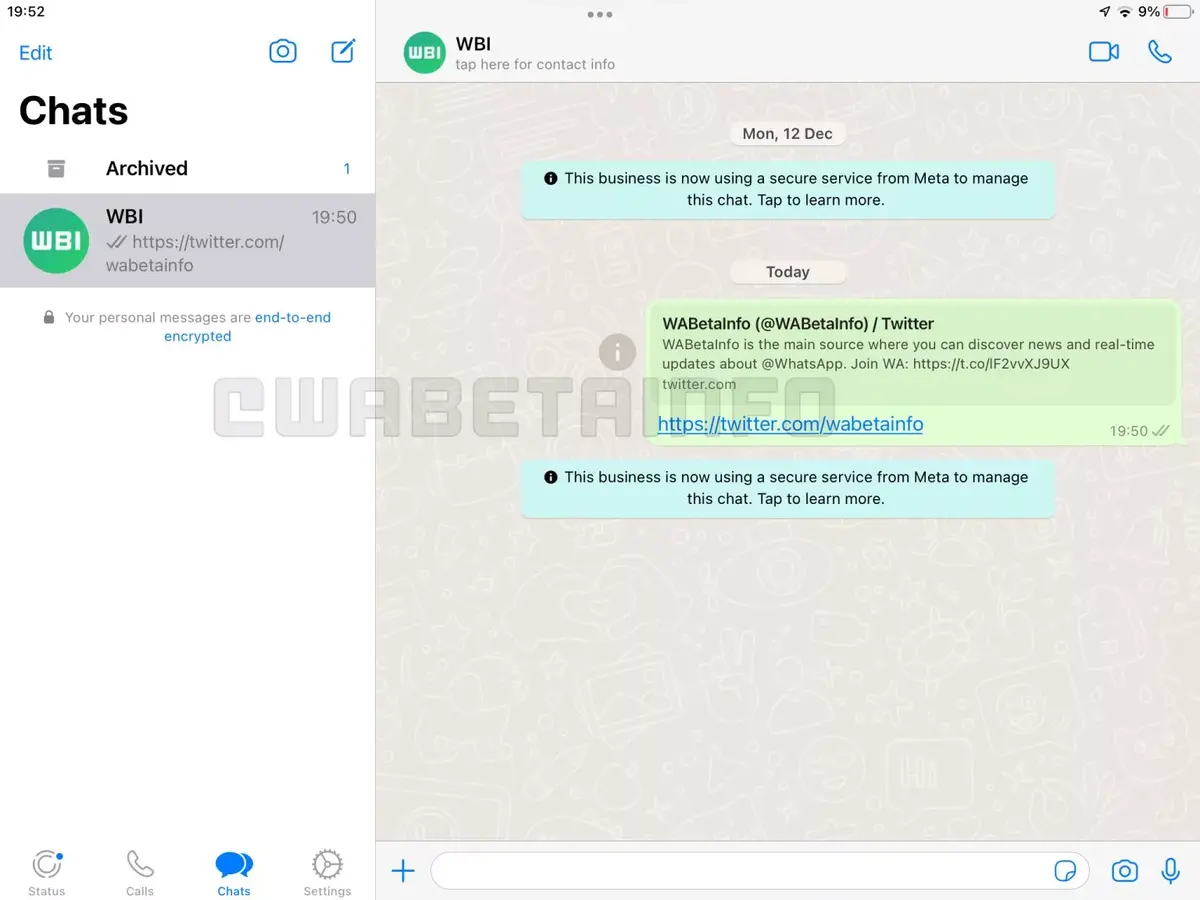 WhatsApp bientôt sur l’iPad ?