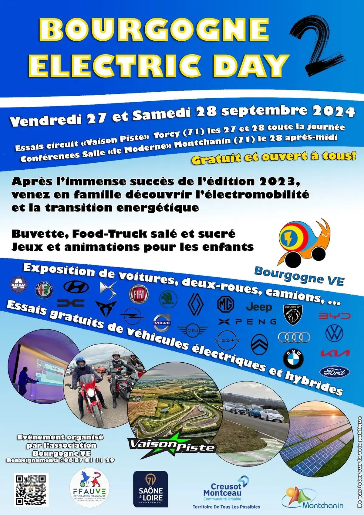 Venez essayer des voitures électriques sur circuit au Bourgogne Electric Day ce samedi !