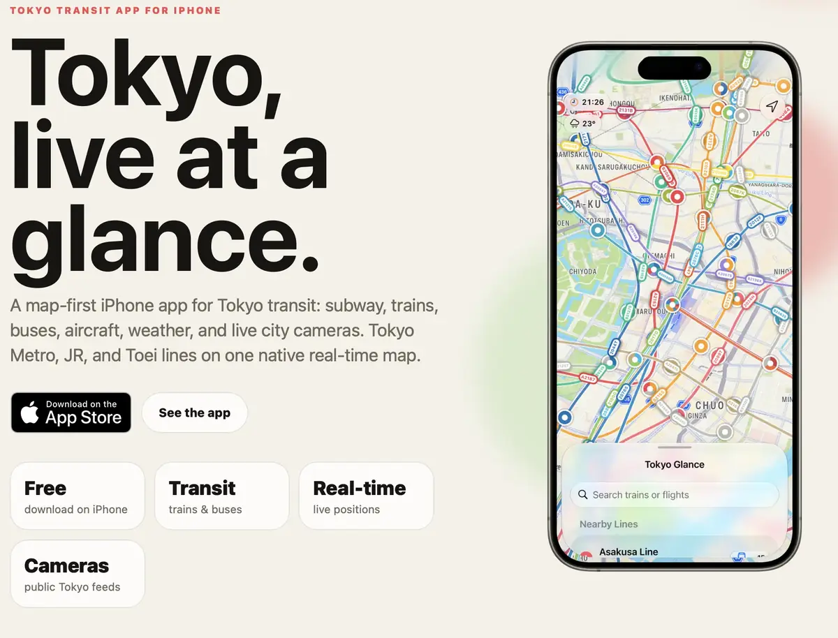 Cette app gratuite permet de suivre les transports de Tokyo directement sur l&rsquo;iPhone
