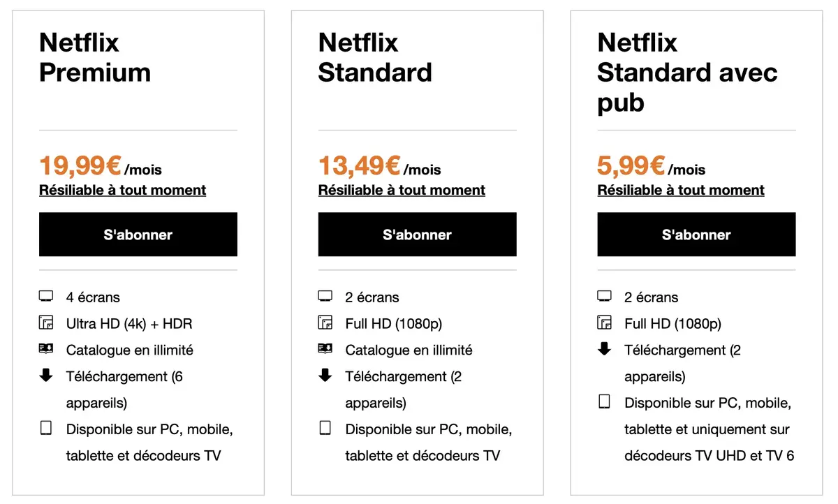 Netflix passe tous les abonnements Essentiel à l'offre Standard avec pub