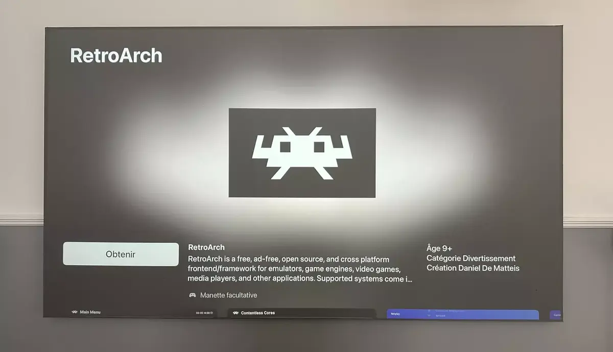 RetroArch sur Apple TV !