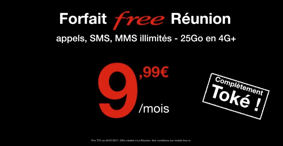 Free Mobile lance son forfait illimité à 9,99€ à la Réunion