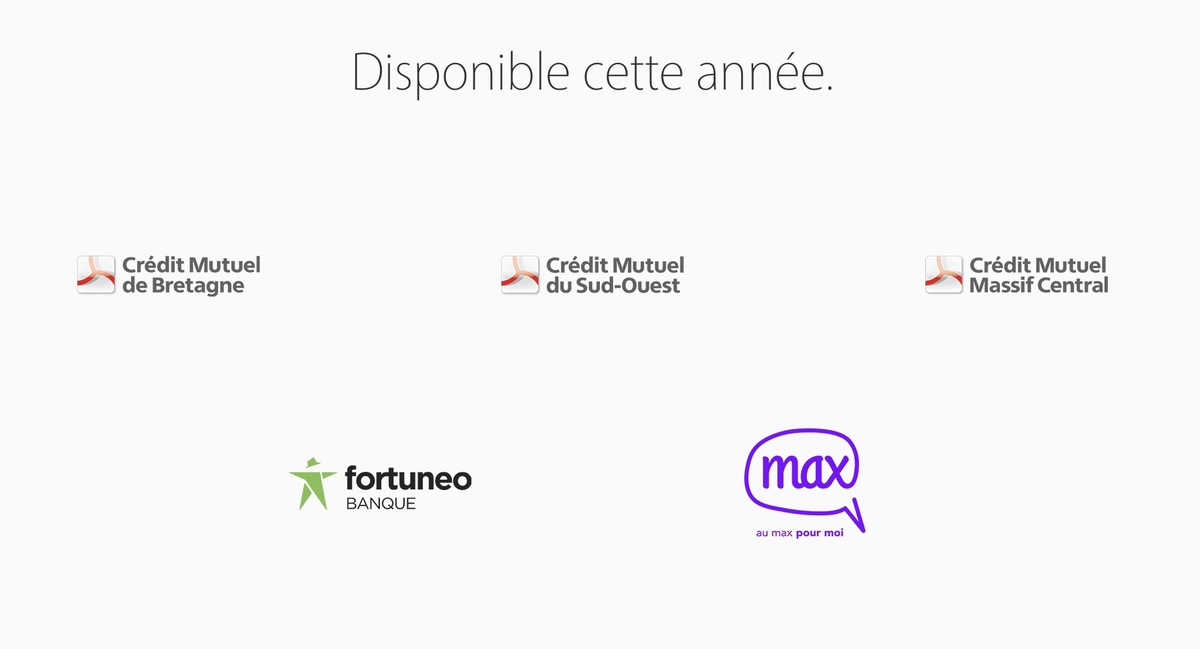 Fortuneo et plusieurs Credit Mutuel prendront en charge Apple Pay cette année