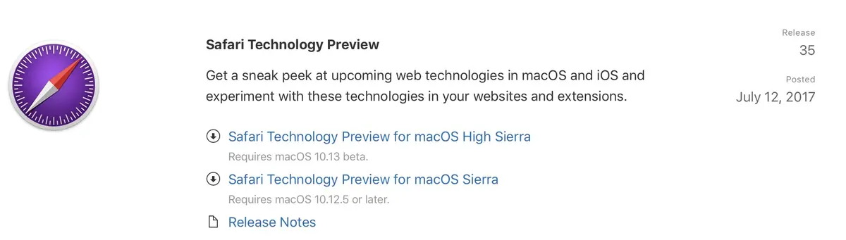 Safari Technology Preview 35