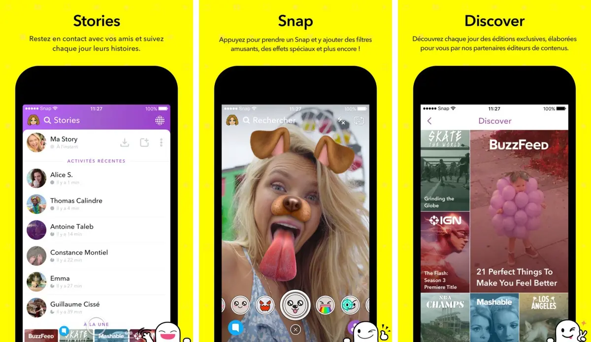 Snapchat : des Snaps de 60 secondes et des couleurs qui claquent partout, partout !